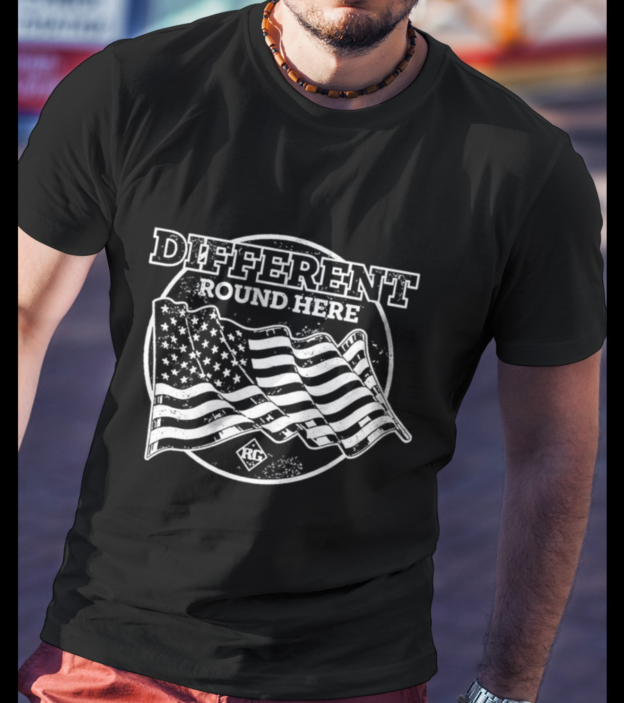 Different Round Here American Flag RG T-Shirt