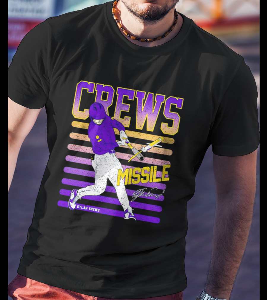 Crews Missile Dylan Crews LSU Tigers Signature T-Shirt