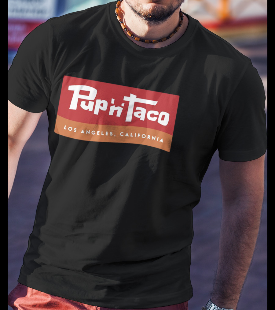 Pup ‘N’ Taco Los Angeles California Retro Logo Vintage Branding T-Shirt