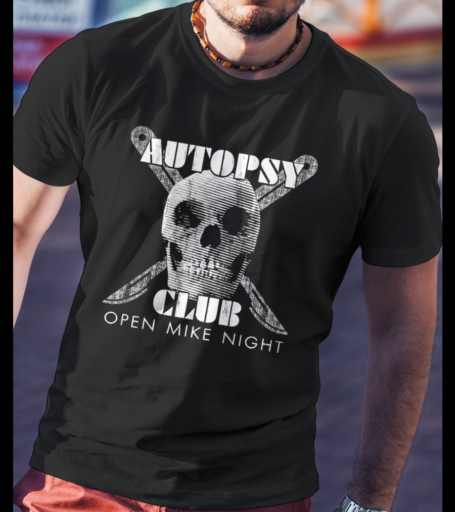 Autopsy Club Skull Open Mike Night T-Shirt