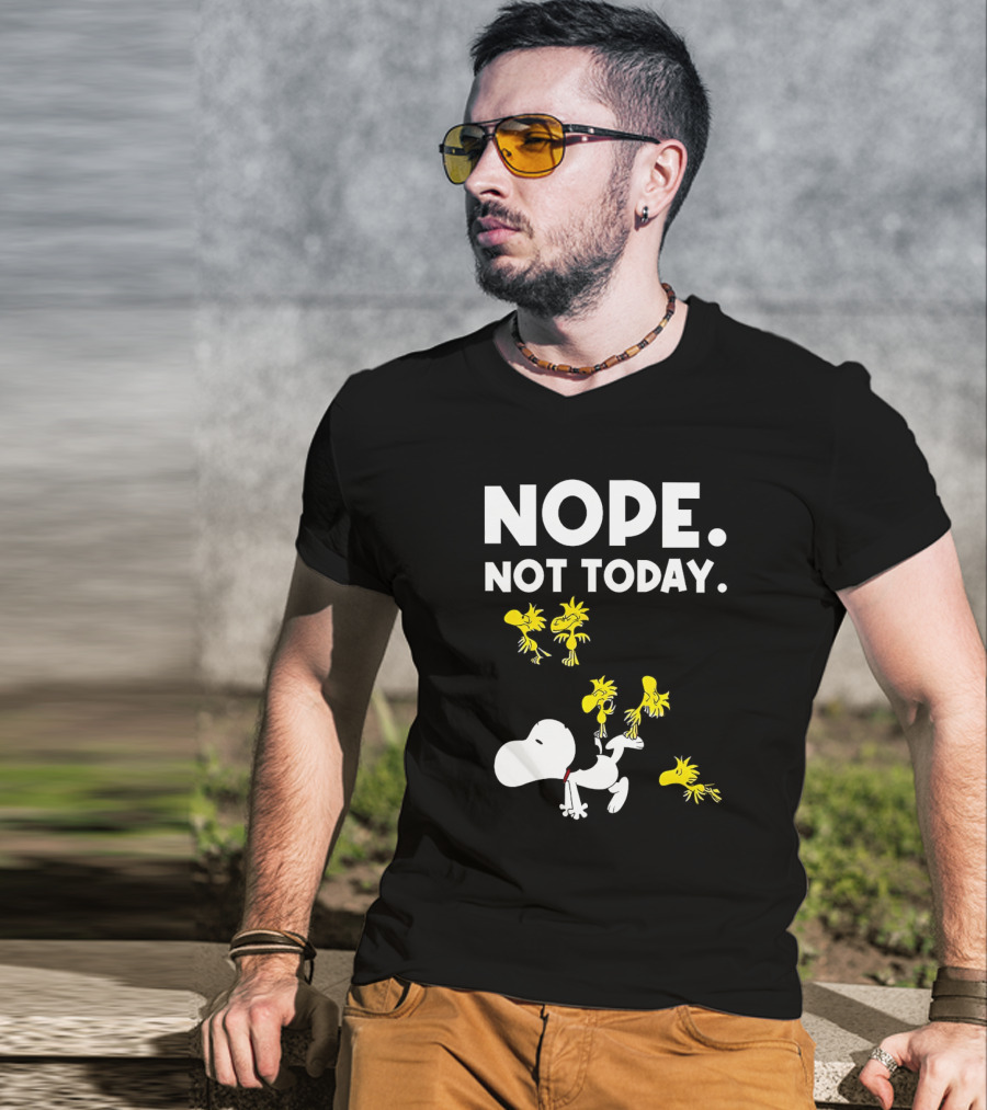 Snoopy Woodstock Nope Not Today T-Shirt