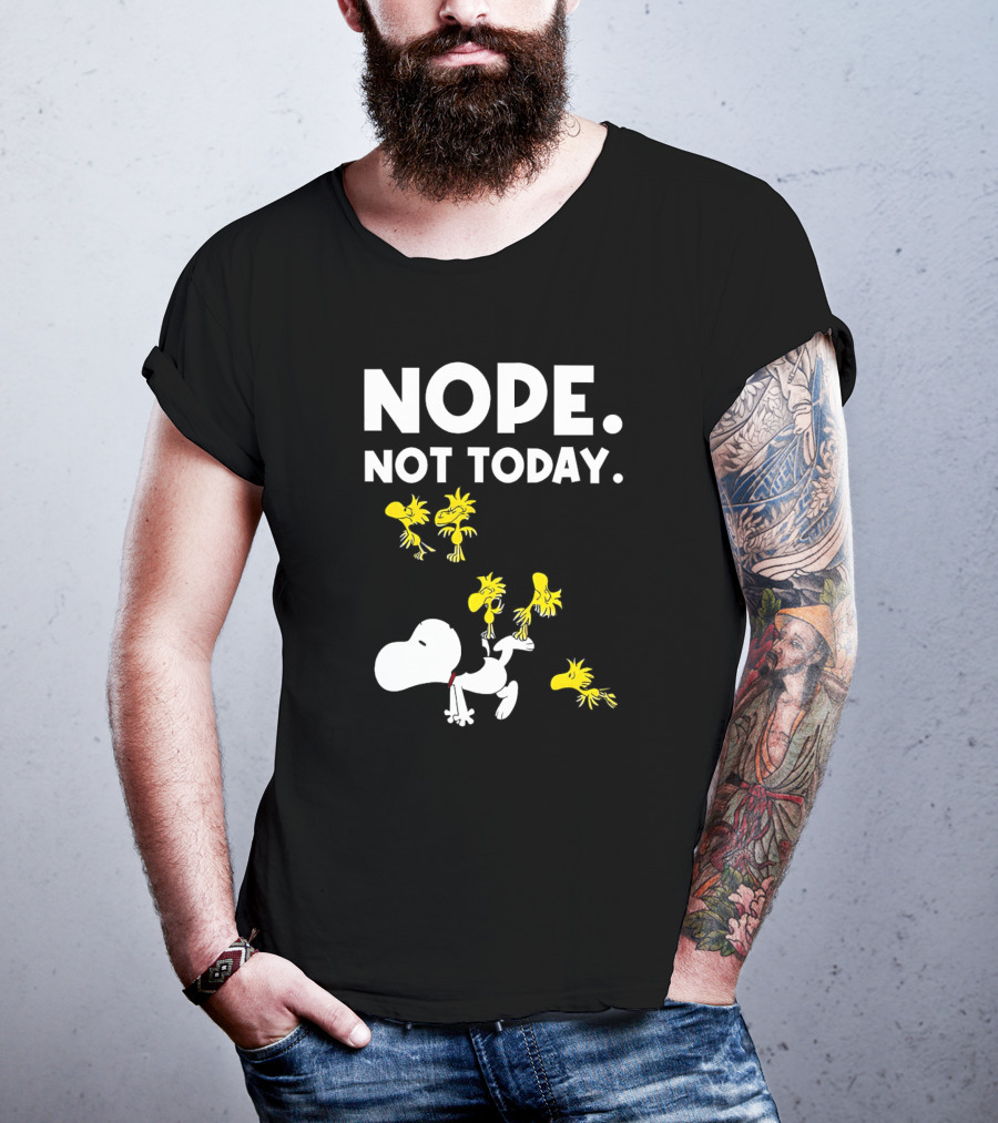 Snoopy Woodstock Nope Not Today T-Shirt