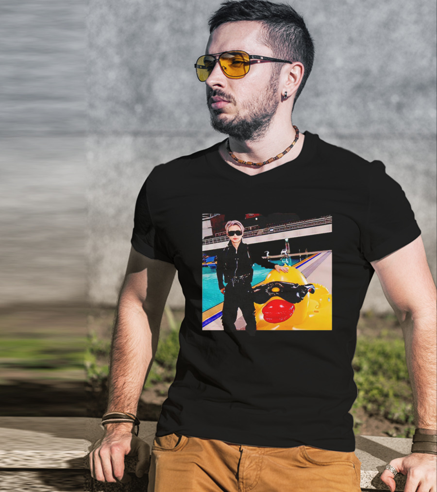 Stray Kids Felix By Pool With Giant Sunglasses Duck T-Shirt
