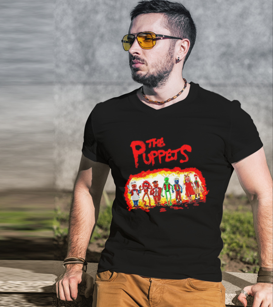 The Puppets Walking In Colorful Lineup T-Shirt