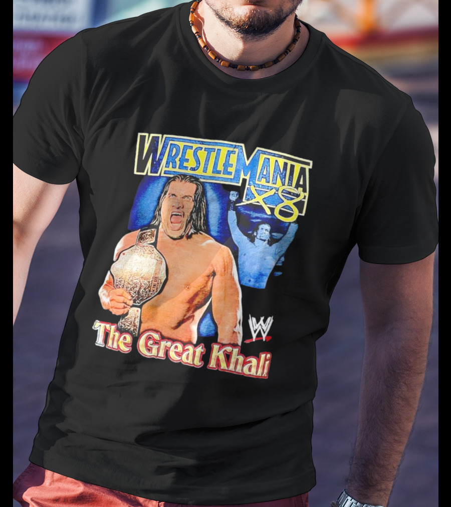 WrestleMania X8 The Great Khali WWE Champion Iconic T-Shirt