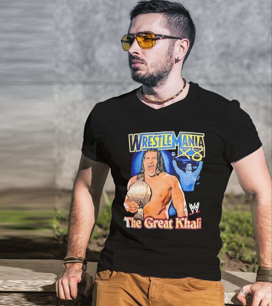 WrestleMania X8 The Great Khali WWE Champion Iconic T-Shirt