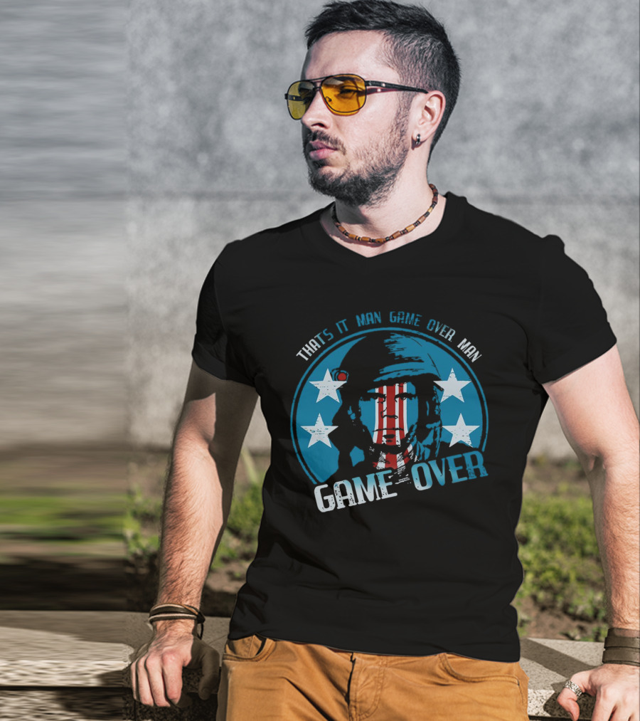 Bill Paxton That’s It Man Game Over Man Stars Helmet Circle Game Over T-Shirt