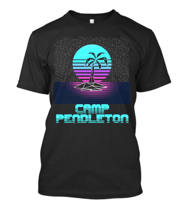 Camp Pendleton Vintage 80s Palm Tree Souvenir Retro Sunset T-Shirt