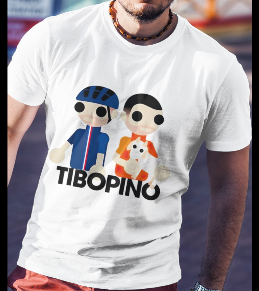 Tibopino Cycling Character Duo With Helmet And Dog T-Shirt