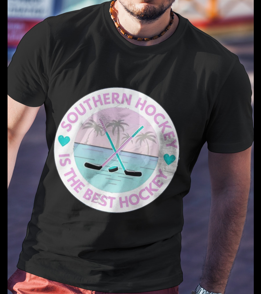 Southern Hockey Is The Best Hockey Palms And Crossed Sticks T-Shirt