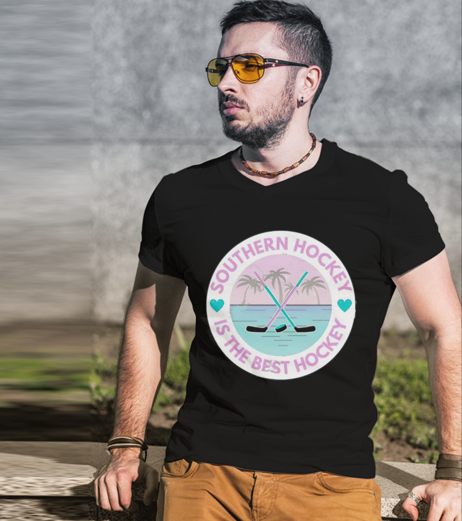 Southern Hockey Is The Best Hockey Palms And Crossed Sticks T-Shirt