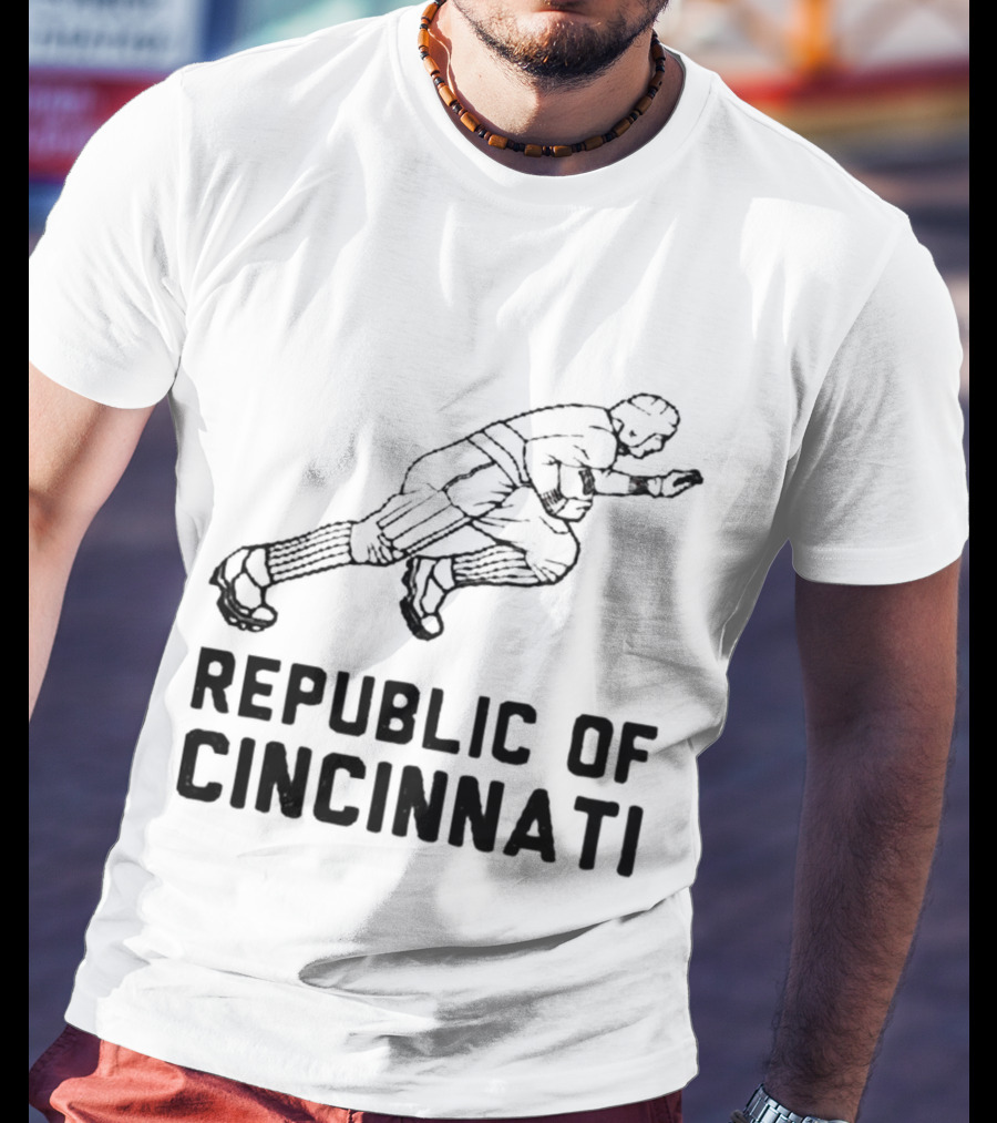 Republic Of Cincinnati Football Running Back Player T-Shirt
