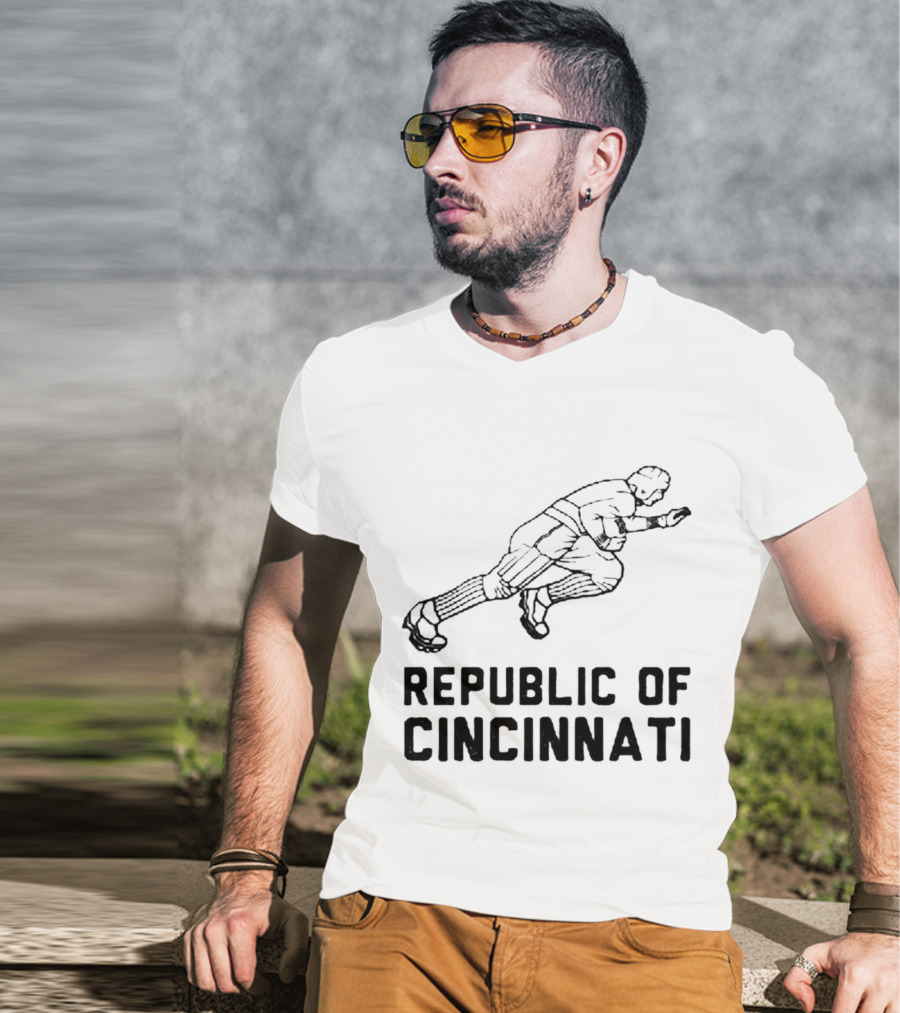 Republic Of Cincinnati Football Running Back Player T-Shirt
