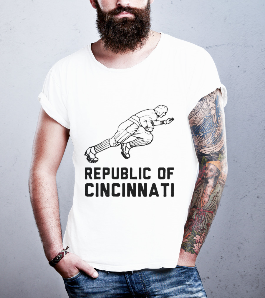 Republic Of Cincinnati Football Running Back Player T-Shirt