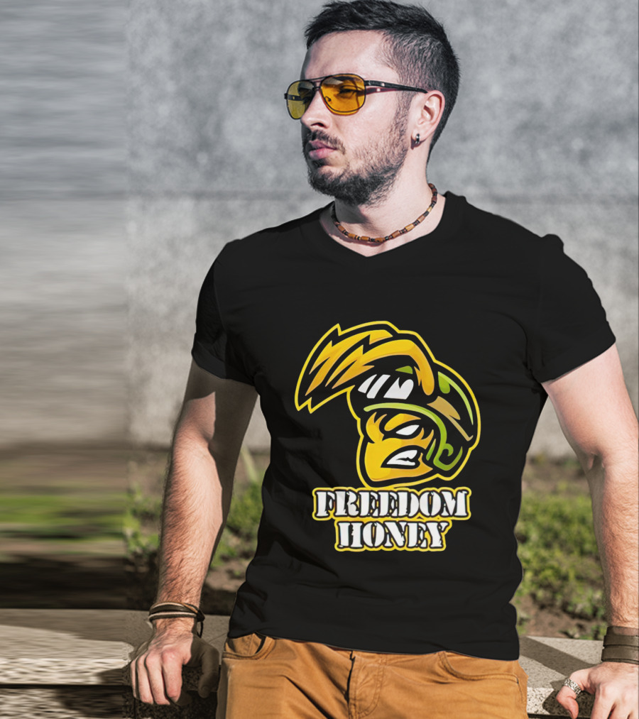 Cory Morgan Freedom Honey Helmet Character T-Shirt