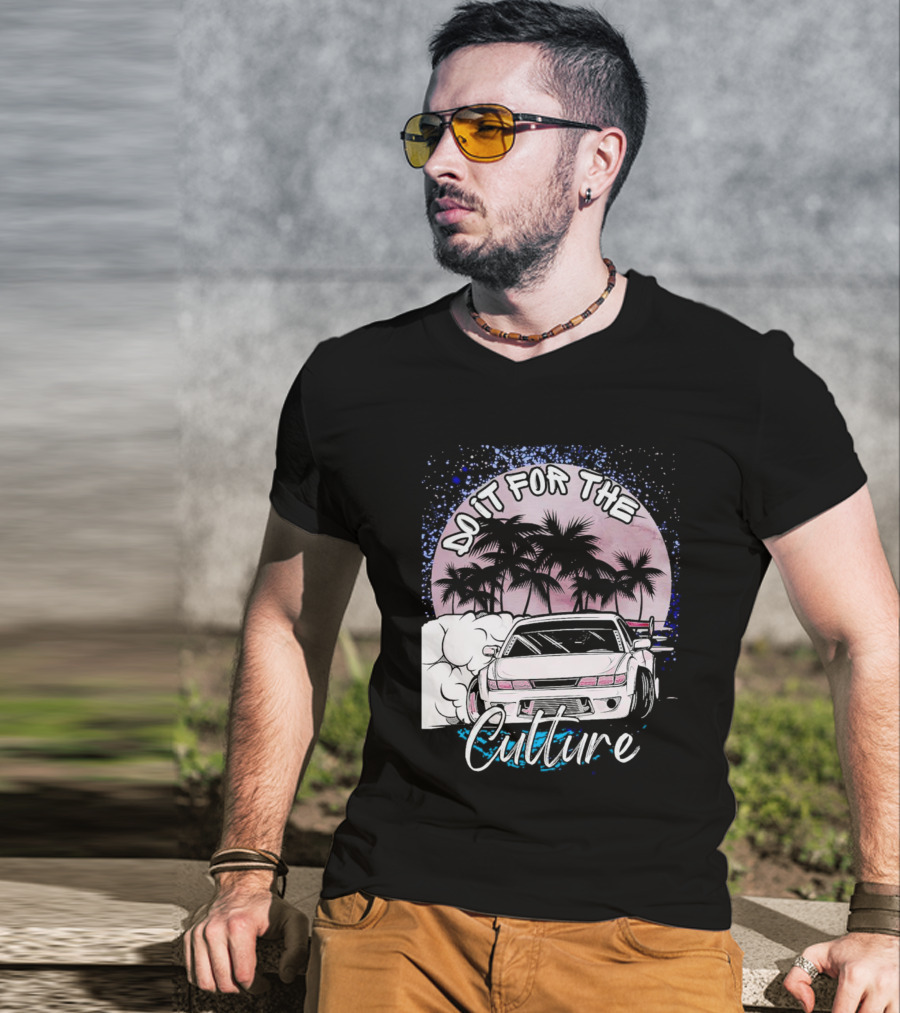 Do It For The Culture Sunset Car Drift Palms T-Shirt