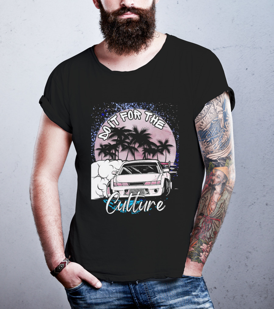 Do It For The Culture Sunset Car Drift Palms T-Shirt