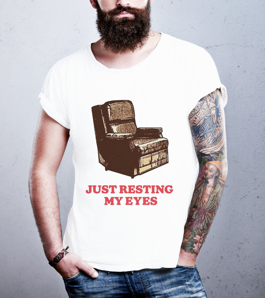Just Resting My Eyes Armchair Retro Humor T-Shirt