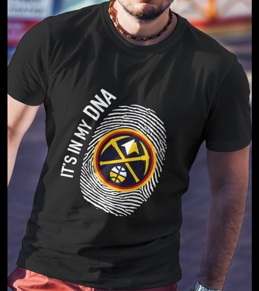 Denver Nuggets Basketball DNA Fingerprint Pride T-Shirt