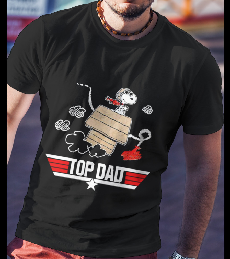 Top Dad Snoopy Flying Ace Pilot T-Shirt