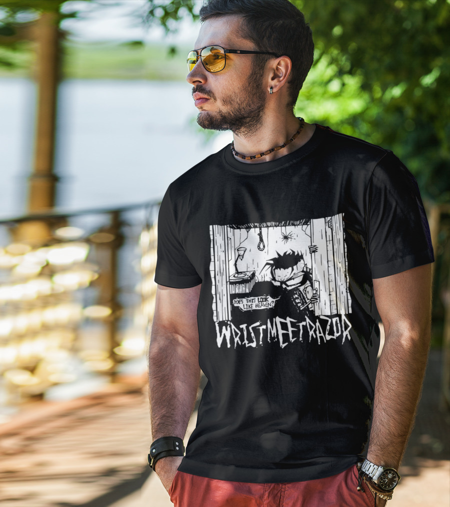Wristmeetrazor Does This Look Like Heaven Johnny The Homicidal Mania T-Shirt