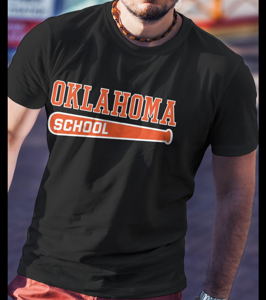 Oklahoma School Baseball Bat T-Shirt