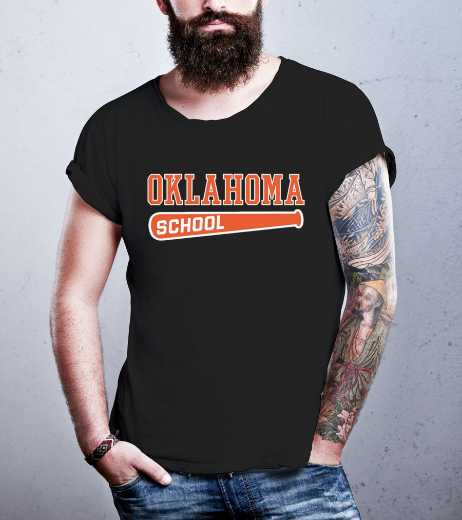 Oklahoma School Baseball Bat T-Shirt