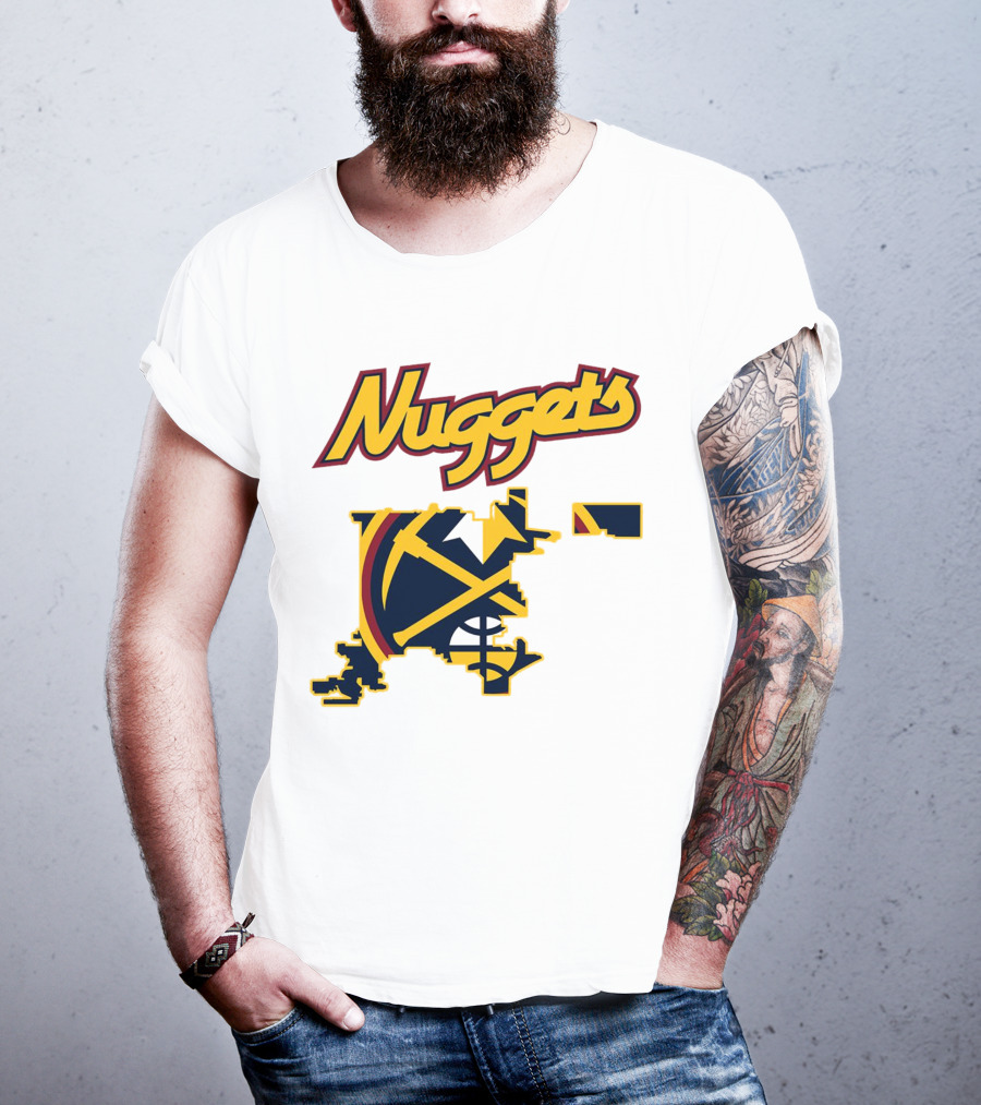 Nuggets Denver Map Basketball Team T-Shirt