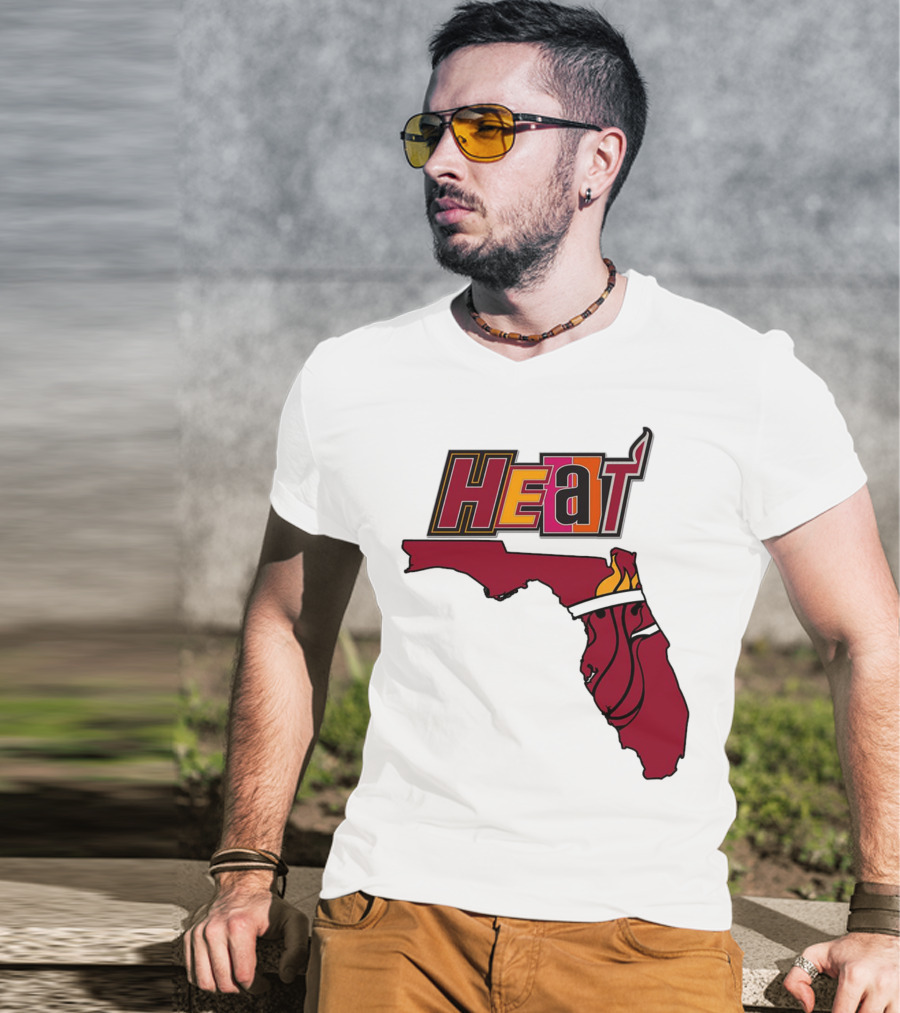 Heat Map Florida Basketball Emblem T-Shirt