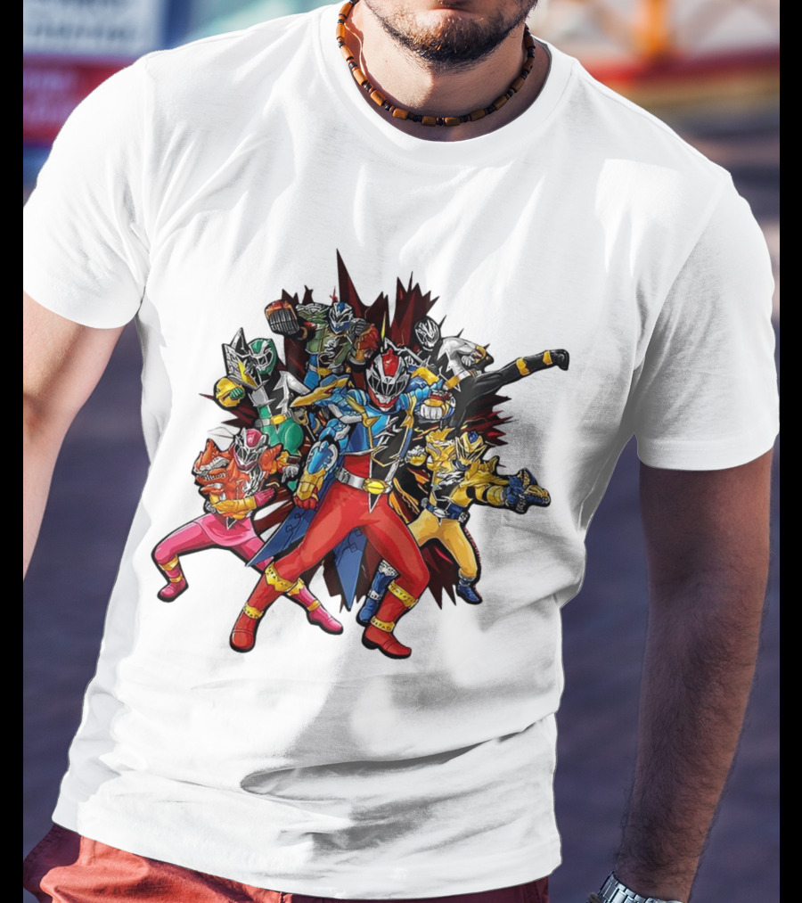Power Rangers Dino Fury Team Formation Battle Poses T-Shirt