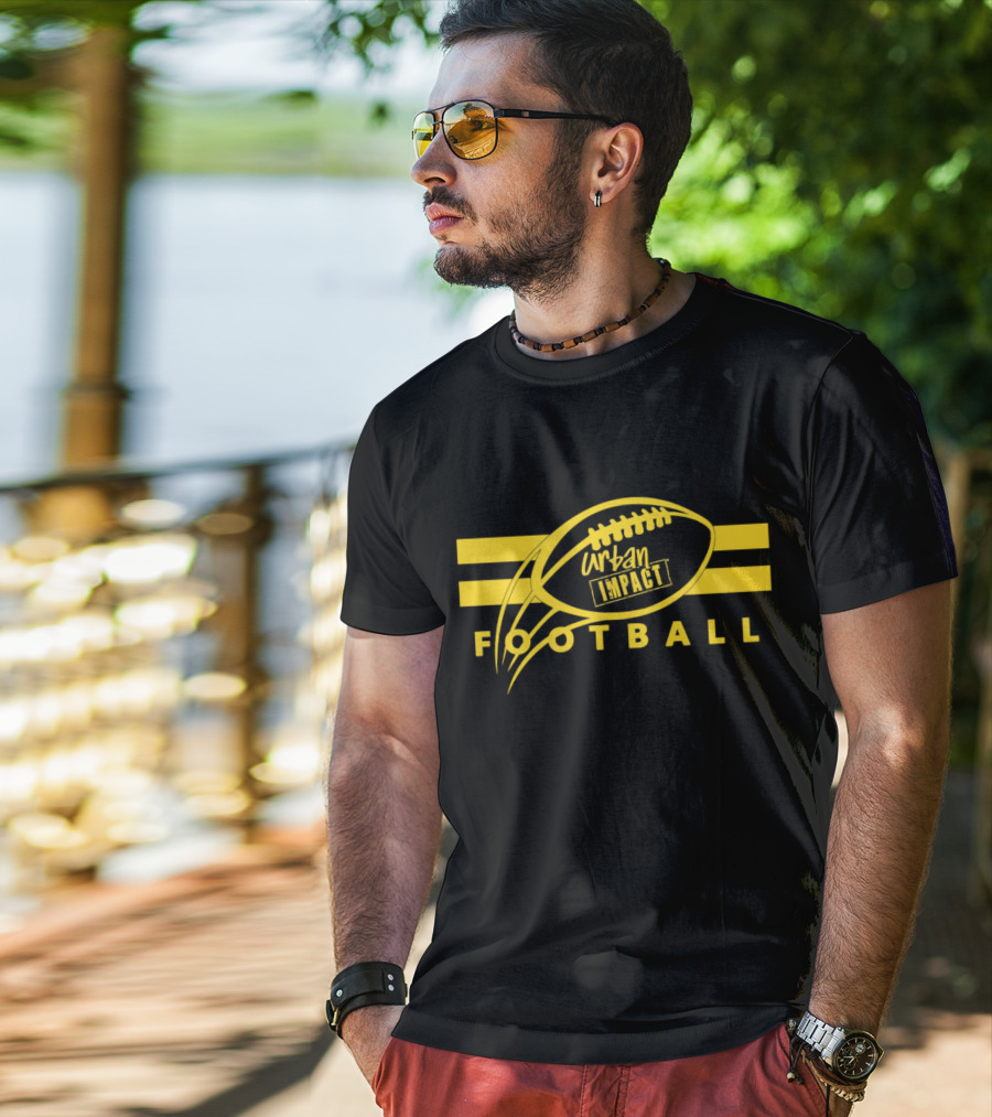 Urban Impact Football Yellow Stripes T-Shirt
