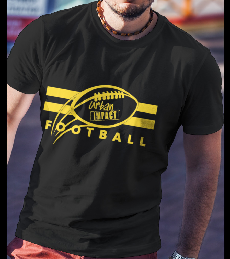 Urban Impact Football Yellow Stripes T-Shirt