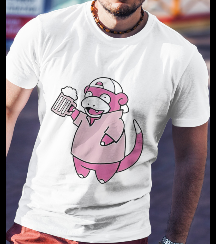Slowpoke Pokemon Slowbro Frat Beer Cap T-Shirt