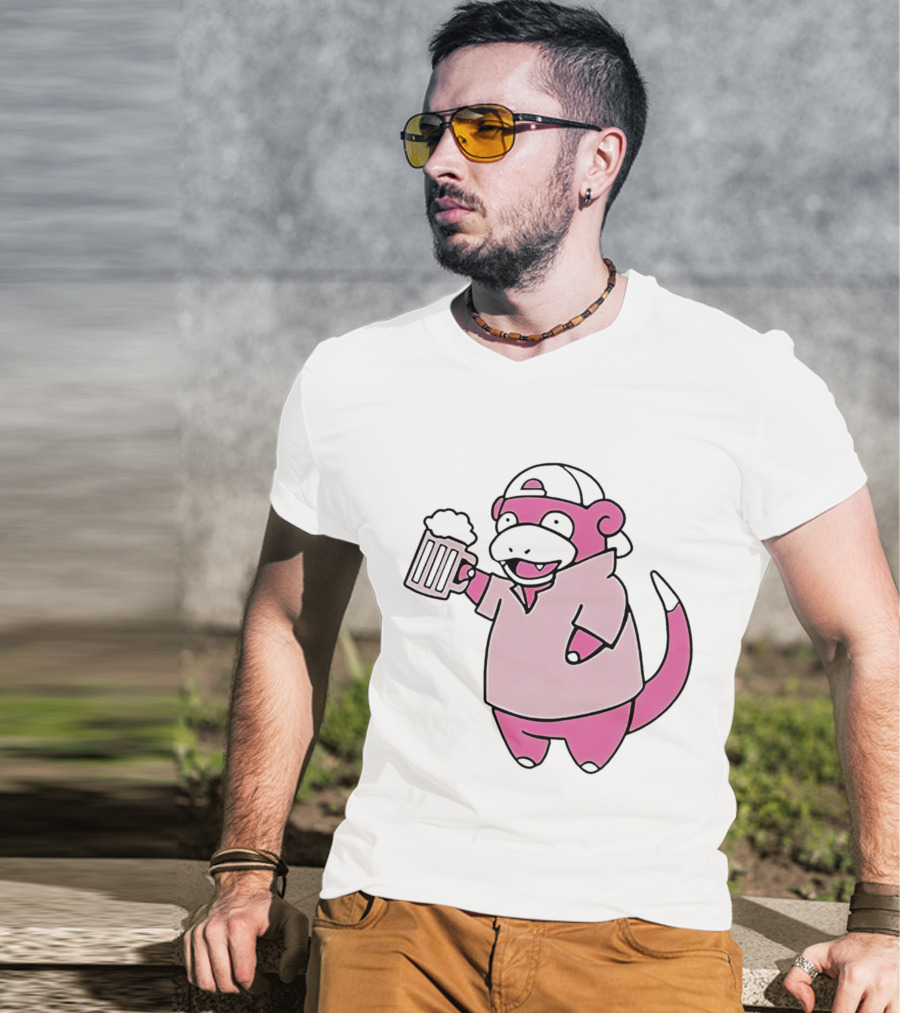 Slowpoke Pokemon Slowbro Frat Beer Cap T-Shirt