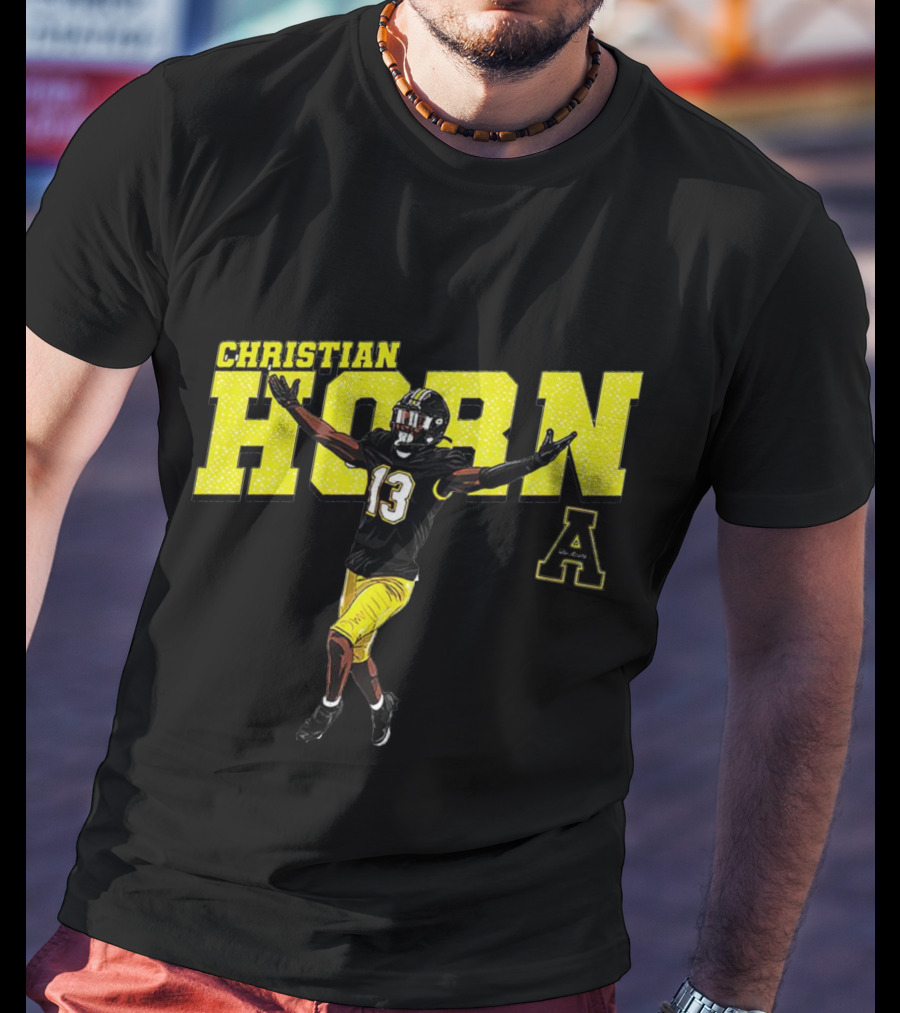 Christian Horn App State NCAA Football Player Number 13 T-Shirt