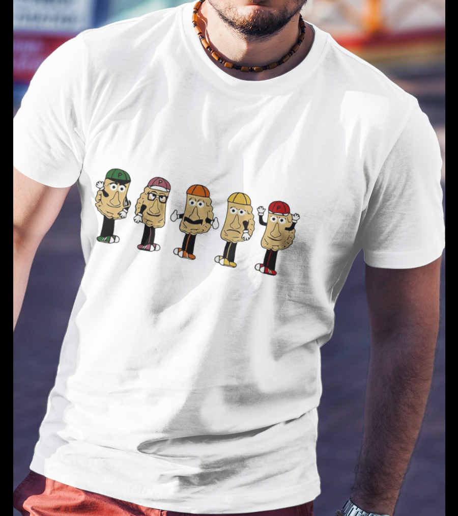 Classic 80s Night Themed Potato Friends Posing T-Shirt