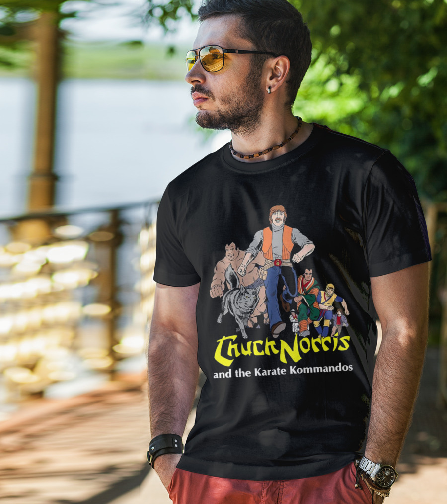 Chuck Norris And The Karate Kommandos Full Team Cartoon Reunion Adventure T-Shirt