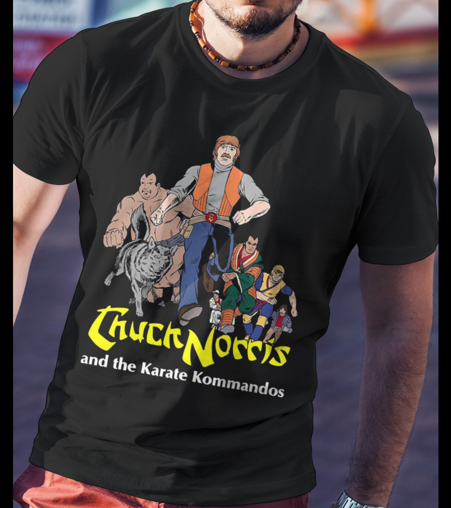 Chuck Norris And The Karate Kommandos Full Team Cartoon Reunion Adventure T-Shirt