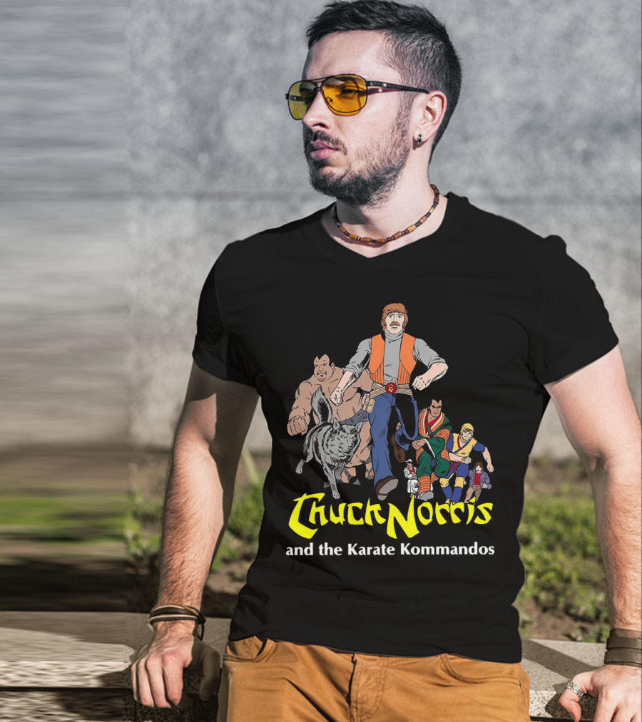 Chuck Norris And The Karate Kommandos Full Team Cartoon Reunion Adventure T-Shirt