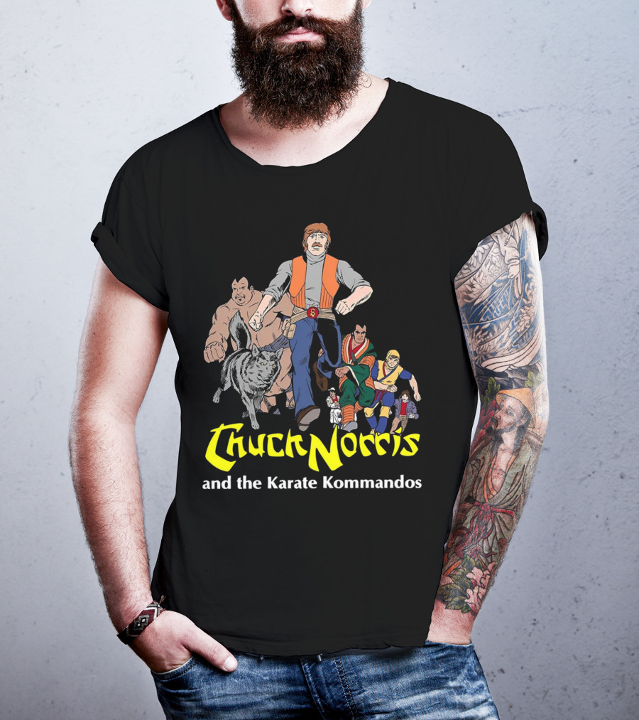 Chuck Norris And The Karate Kommandos Full Team Cartoon Reunion Adventure T-Shirt