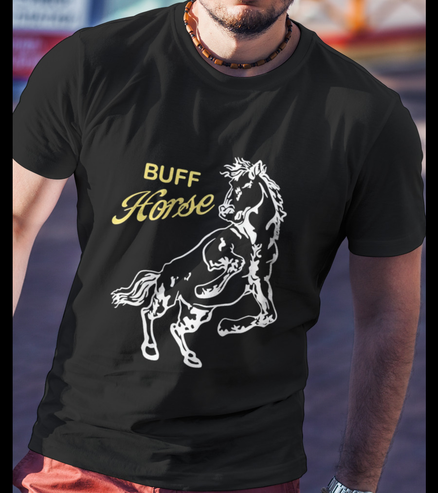 Buff Horse Stallion Graphic Strength T-Shirt