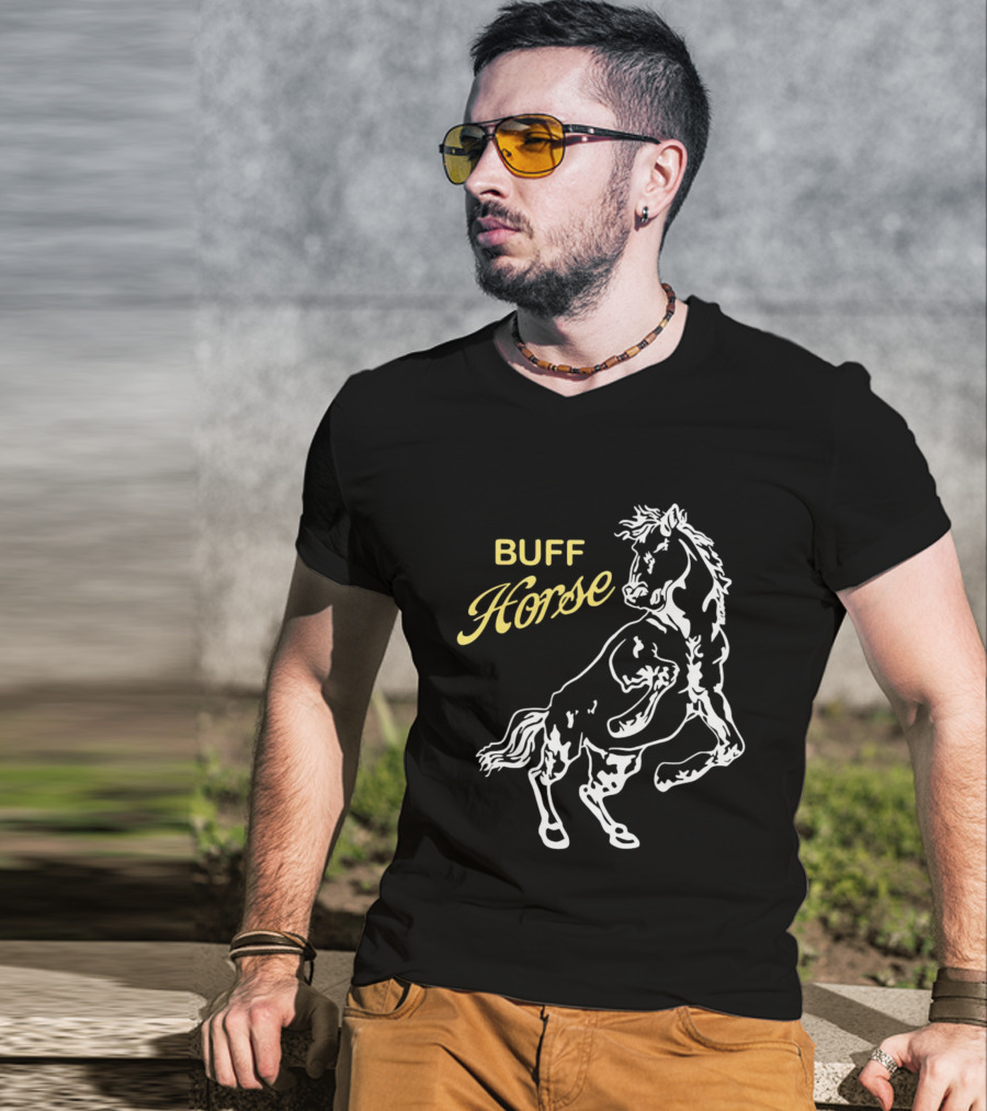 Buff Horse Stallion Graphic Strength T-Shirt