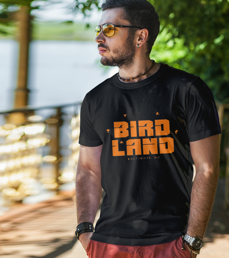 BIRD LAND Baltimore MD Orioles Fans Birds Flying Sports T-Shirt