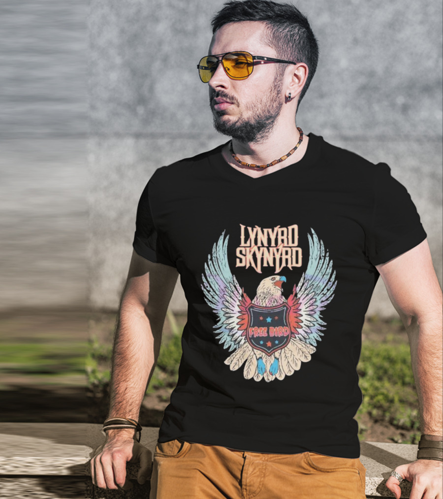 Lynyrd Skynyrd Free Bird Classic Rock Eagle Wings Vintage T-Shirt