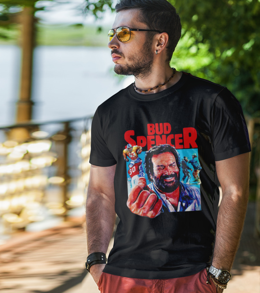 Bud Spencer Football And Laughing Scene In Action T-Shirt