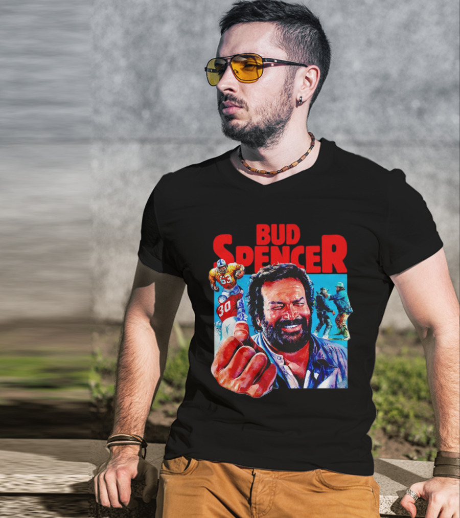 Bud Spencer Football And Laughing Scene In Action T-Shirt