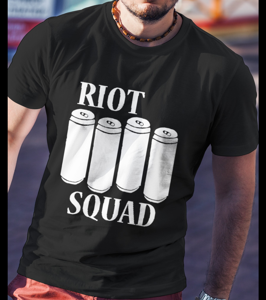 Riot Squad Beer Can Four Pack T-Shirt