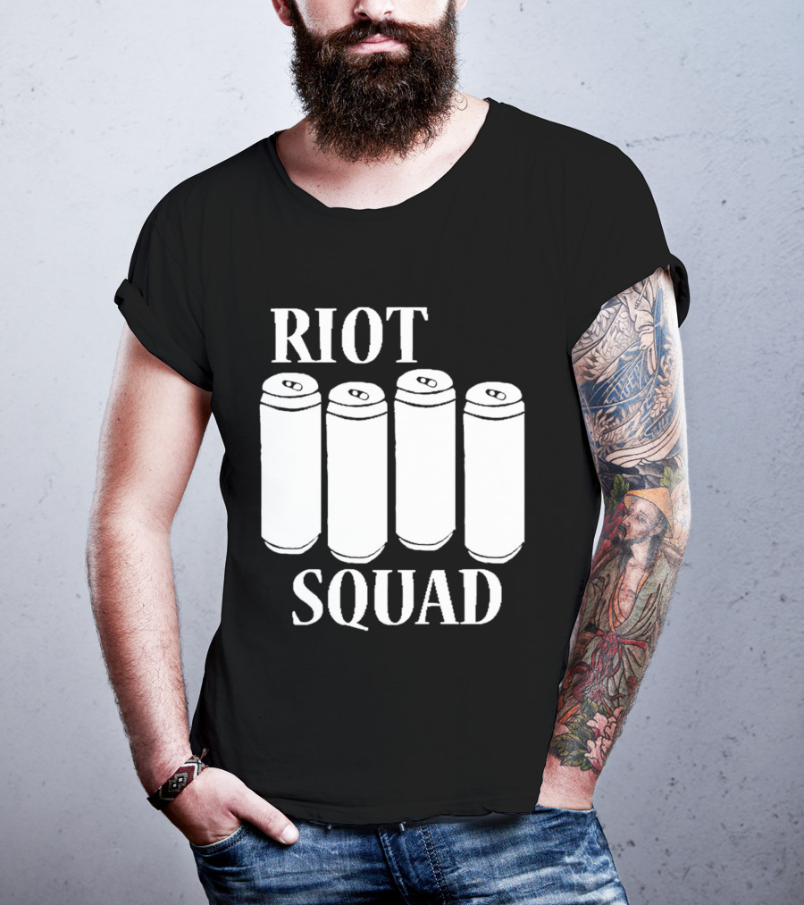 Riot Squad Beer Can Four Pack T-Shirt