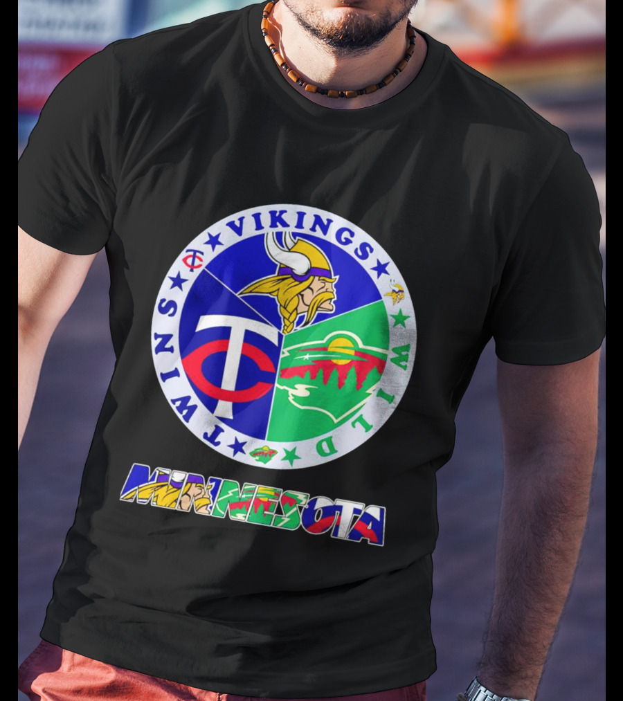 Minnesota Twins Vikings Wild Team Sports T-Shirt