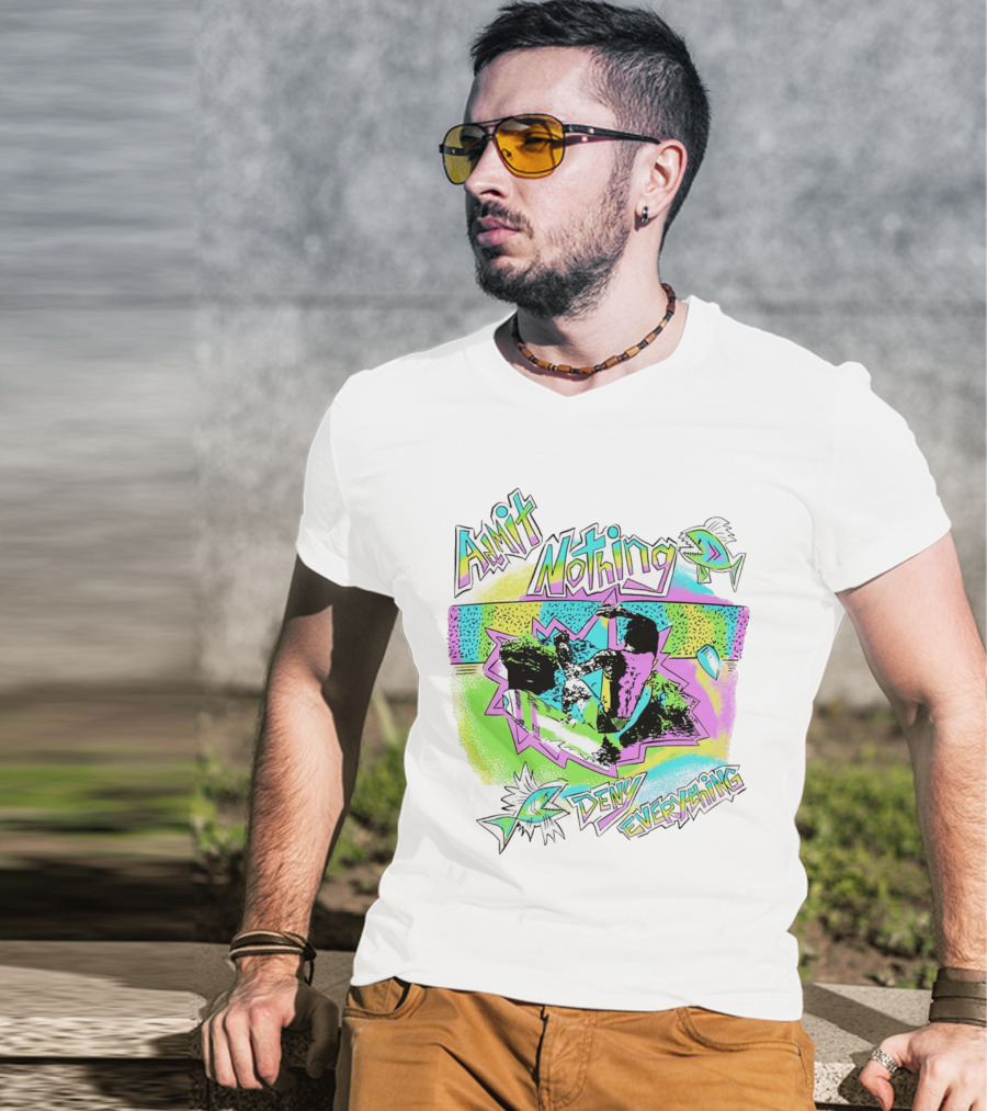 Admit Nothing Deny Everything Colorful Fish And Abstract T-Shirt